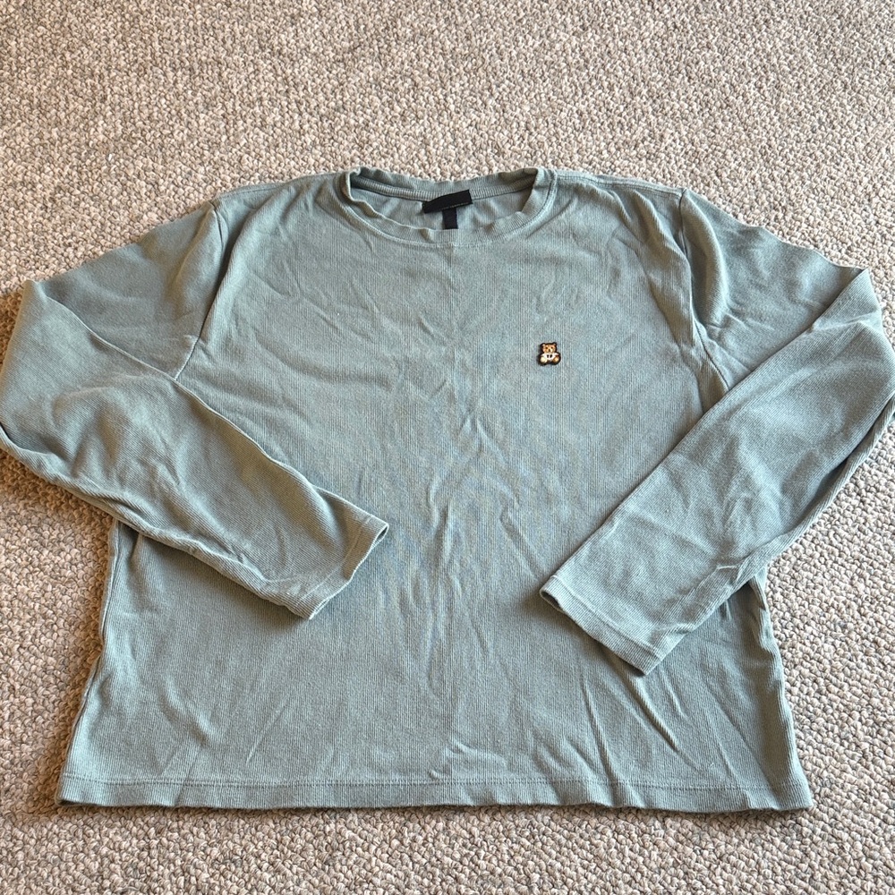 Teddy Fresh Mint Green Ribbed Shirt